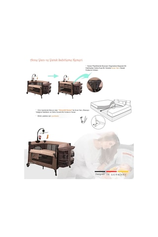 Holmer Maxi Comfort Coolstyle Anne Yanı Deluxe Kumaş Premium Dönenceli Oyun Parkı Bej