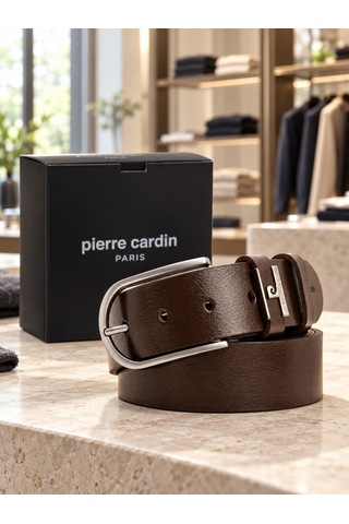 Pierre Cardin Kahve Erkek Kot Kemeri %100 Hakiki Deri