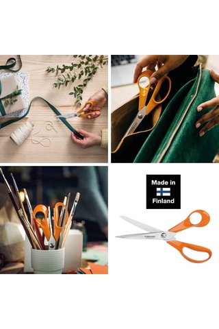 Fiskars El Sanatları, Dikiş Ve Ofis İşleri İçin Evrensel Makas, Klasik, Uzunluk: 21 Cm, Sağ Elini Kullananlar İçin