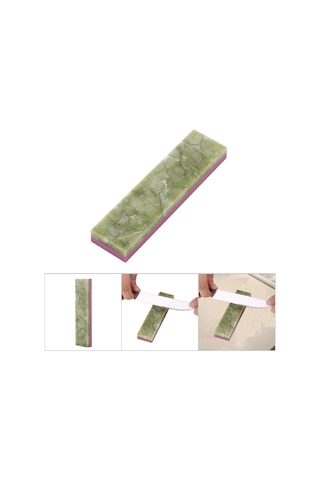 Kosona 3000/10000 Tane İki Yönlü Doğal Taş Zımpara Taşı - Mutfak Aletleri, Makaslar Ve Bıçaklar İçin Yeşil-100x25x10mm