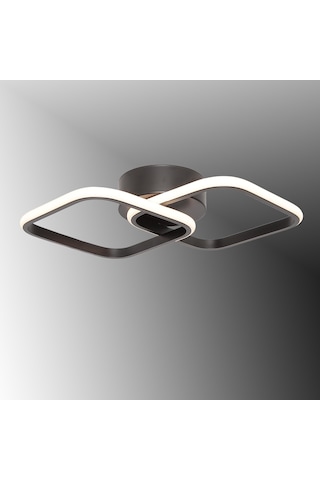 Tt405-2-Sy Tt Aydınlatma Mat Siyah 2 Li Kare Led Avize