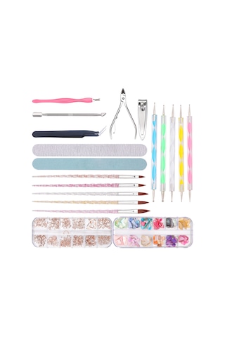 Reedark "profesyonel Tırnak Sanat Seti - Parlayan Taşlar, Fırçalar Ve Manikür Aletleri"