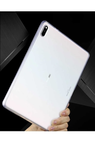 Matepad 10.4 Uyumlu Zore Tablet Süper Silikon Kapak-renksiz Tablet Kılıfı