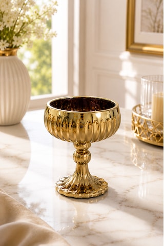 6 Lı Gold Kaplama Cam Ayaklı Kahve Yanı Lokumluk Kase Sosluk Kahvaltılık 75ml