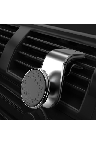 Manyetik Araç Telefon Tutucu, Evrensel Araç Telefon Tutucu 360 Dönebilen Manyetik Araç Telefon Tutucu Ve Tek Serbest Bırakma Düğmesi - Siyah