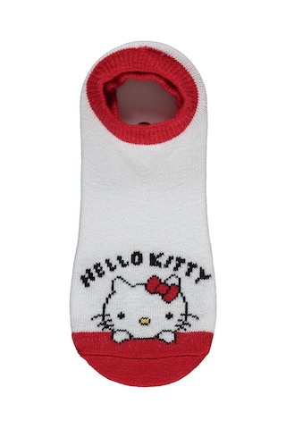 Hello Kitty Kız Çocuk 2'li Babet Çorap 2-12 Yaş Kımızı Kımızı