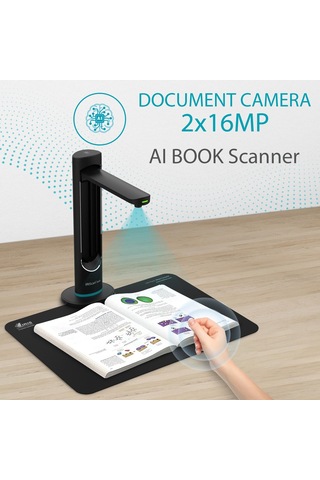 Irıscan Desk Professional Kitap Tarayıcı Led, Ocr Belge Tarayıcı 2x16mp, 21mp Ekstra, Visualizer-v6b: Pdf Düzenleyici, Taşınabilir Tarayıcı, Aı Düzleştirilmiş Otomatik Tarama Parmak Gizleme
