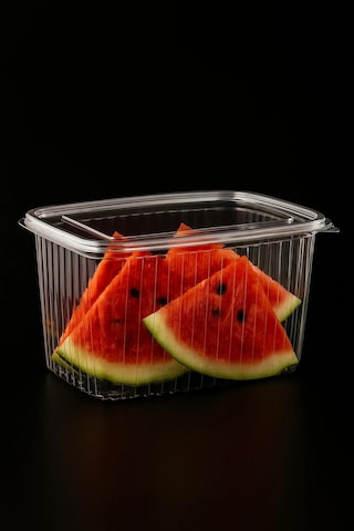 Plastik Kapaklı Sızdırmaz Saklama Kabı 2000 Ml 100 Lü Set Tek Kullanımlık Gıda Kabı
