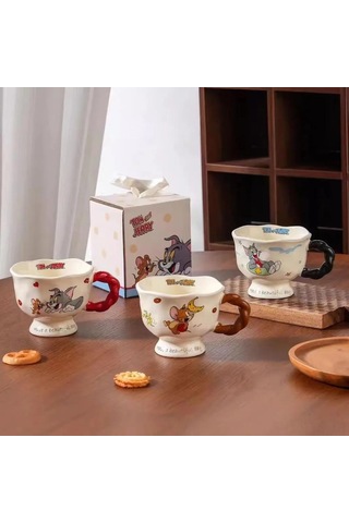 Yunboo Seramik Bardak, 360 Ml, Canlı Tasarım, Tüm Yaş Grupları İçin, 0-100 C Isı Dayanıklı, Önerisi Kırmızı