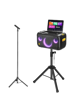 Ikarao Break X1 Partybox Hoparlör Karaoke Set + Mikrofon Stand