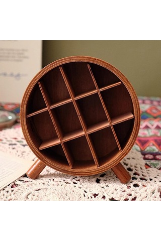 Homyl Ruj Organizatör Ahşap Depolama Rafı Dresser Vanity Için