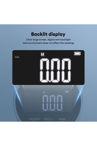 Reedark Mini Elektronik Eğri-yüzey Ölçer - 0-199.999m Aralığı, 5 Birim Değişimi, Li-po Pil, Siyah-gümüş