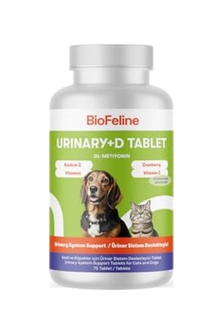 Urinary+d Tablet Kedi Ve Köpekler İçin İdrar Yolu Düzenleyen Bağışıklık Sistemi Güçlendirici Tablet