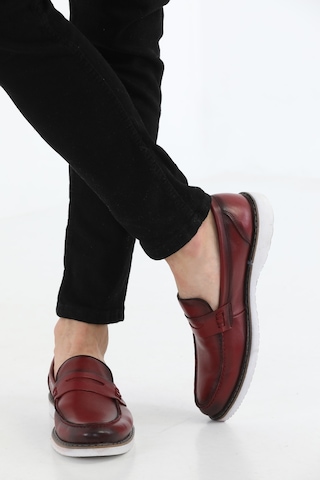 M.Karaca Hakiki Deri Ortopedik Klasik Erkek Ayakkabı Bordo