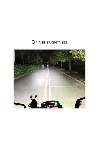 Motosiklet 12v 6500k 8 Led'ler Çift Yardımcı Sisli In Fark Lamba Süper Parlak