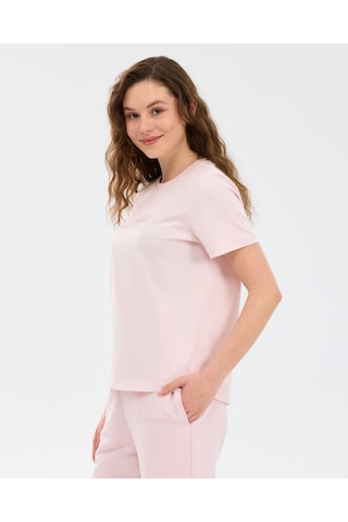 Skechers W Essential Crewneck T-shirt Kadın Açık Pembe Tshirt S2510029-0441