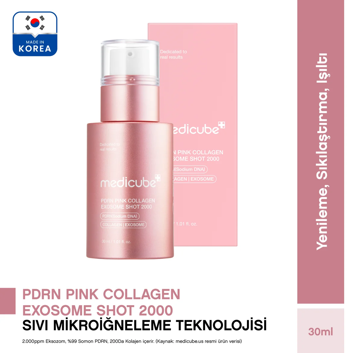 Medicube Pdrn Pink Collagen Exosome Shot Serum Yaşlanma Karşıtı Serum