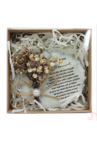 Kutulu Ve Süslü 6,50 Cm Epoksi Magnet, Gümüş - 1 Adet Gümüş