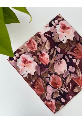 Emproyal Pastoral Desen Line Eşarp Mor