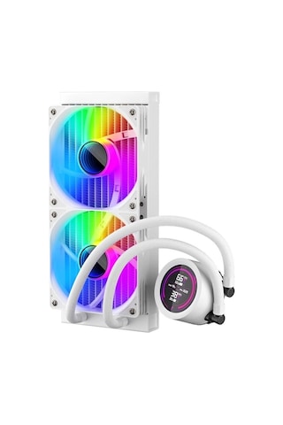 1st Player Thunderstorm Ts4 240mm Beyaz Argb Dijital Sıcaklık Göstergeli Am5, Am4 / Lga 1851, 1700 İ