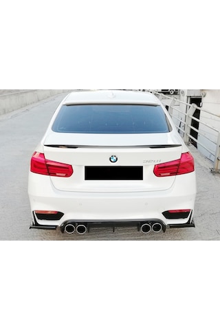 Bmw F30 M3 Difüzör + Difüzör Kulakları Parlak Siyah 2012-2018 Arka-difizör-bodykit-ek-karlık