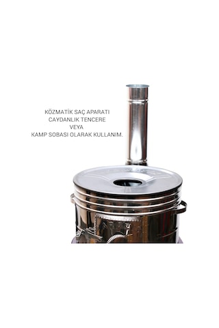 Semaverli Çelik Soba Mangal Seti