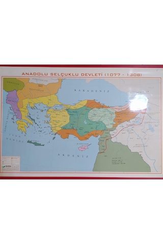 Gürbüz Anadolu Selçuklu Devleti Haritası 70X100CM Askılı