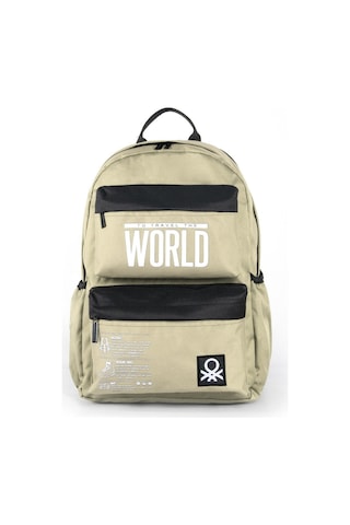 United Colors Of Benetton "the World" Bej Okul Sırt Çantası