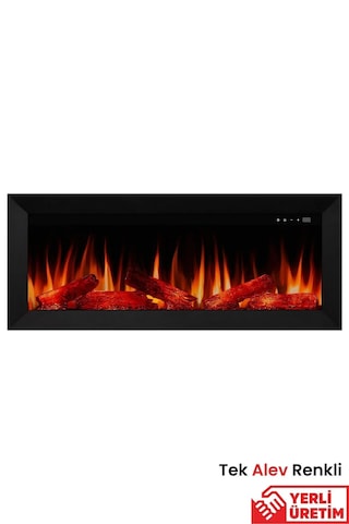 Magel 100 Elektrikli Şömine - Isıtıcısız, Metal Çerçeveli, Tek Re