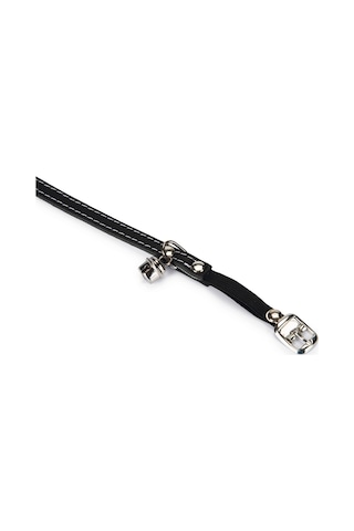 Beeztees Kedi Boyun Tasması, Deri, Zilli, Siyah, 24-29cm