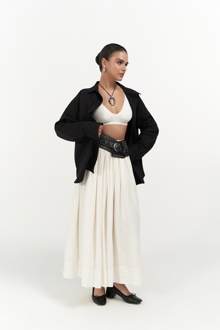 Josie Oversize Siyah Gömlek Siyah