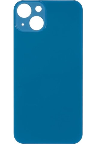 Apple Uyumlu iPhone 13 Logolu Arka Pil Batarya Kapağı - Lens Hariç Mavi