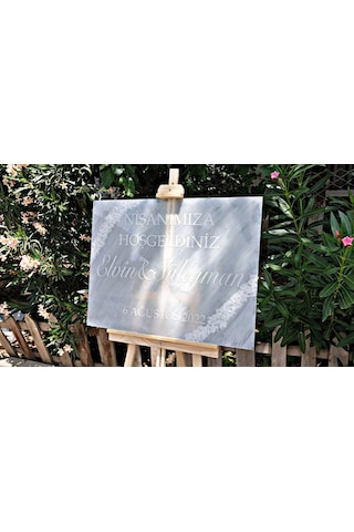 Hdrlazerdizayn Pleksi Dantel Efektli Düğün,Nişan Ve Doğum Günü Karşılama Panosu