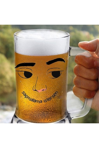 Saçmalama İstersen Tasarımlı Bira Bardağı