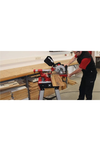 Einhell Gönye Testere Standı E-Stand 4310620, sağlam destek: X-destek, yüksekliği ayarlanabilir destek ayağı, çelik yapı