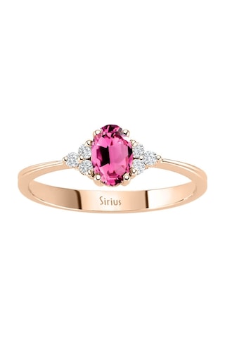Sirius Pırlanta Ve Oval Pembe Turmalin Taşlı Yüzük 0817R0255