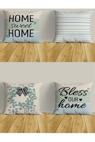 Belle Benoit Baskılı Dekoratif 4'lü Koltuk Kırlent Kılıfı Desen26