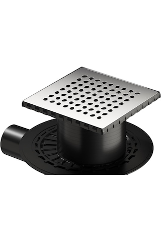 Vitra V-flow Kare 5607282 Duş Kanalı, Yandan Çıkışlı, 15x15 Cm, P