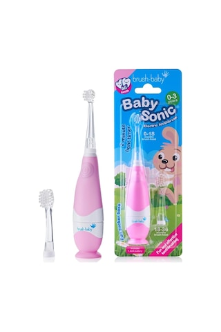 Baby Sonic Brush-baby Babysonic Elektrikli Diş Fırçası, Pembe, 0-3 Yaş, Zamanlayıcılı 80076992