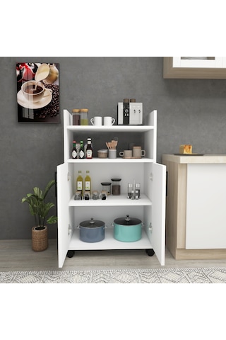 Arnetti Mutfak Banyo Dolabı Tiraks Çok Amaçlı Dolap Beyaz