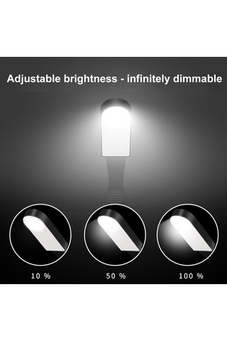 Konesam Dokunmatik Kontrol Led夹式okuma Lambası - Çift Renk Tonu 3000-6000k Ve Parlaklık Ayarlı, Abs Malzeme, Taşınabilir Yatak Odası/ev Okuma Işığı Siyah