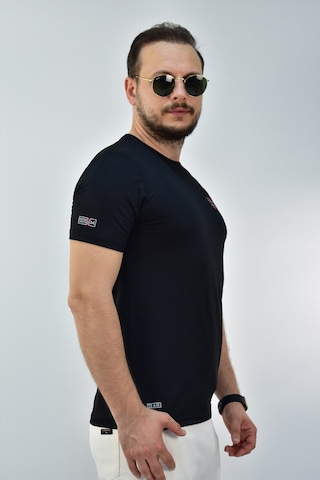 Escetic Erkek Siyah Slim Fit T-Shirt-3282