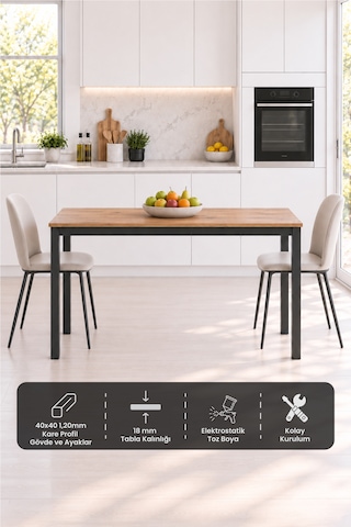 Sehpol Balkon Masası 120x45x73 Cm Antrasit - Atlantik Çam