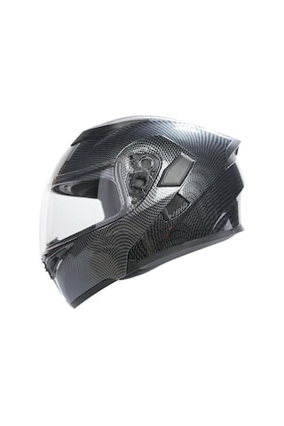 Rhkc 902 Çene Açılır Vizörlü Kask Karbon Gri