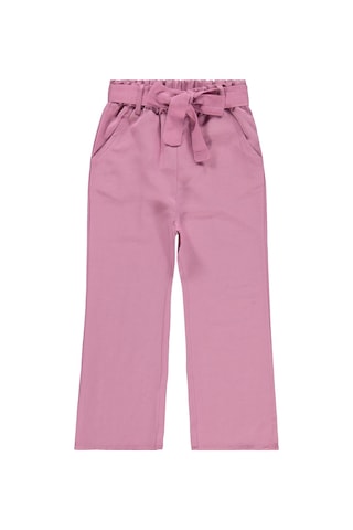 Civil Girls Kuşaklı 6-9 Yaş Pantolon - Pembe Gülkurusu
