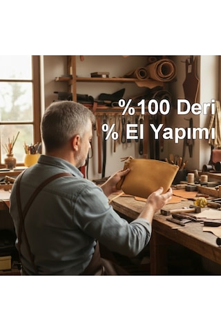 Luqa Leather Özel Tasarım El İşçiliği Deri Clutch Fermuarlı Bilek Çantası Sarı