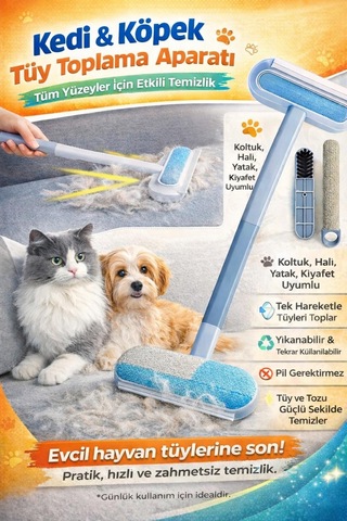 Patiroll Kedi-köpek Tüy Temizleme Sihirli Fırça 4ü1 Arada