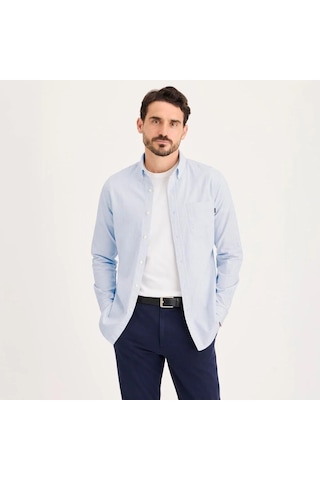 Dockers Oxford Slim Fit Erkek Gömlek A881600110 Mavi