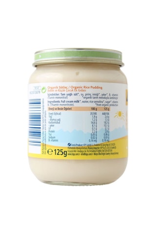 Hipp Organik Sütlaç 4+ Ay Kavanoz Maması 125 G