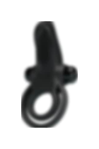Odins Shop 10 Titreşim Fonksiyonlu Klitoris Uyarıcılı Güçlü Titreşimli Siyah Silikon Penis Halkası